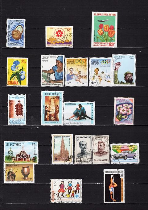 lot de 73 timbres d'AFRIQUE 4 Les glisottes-et-Chalaures (33)