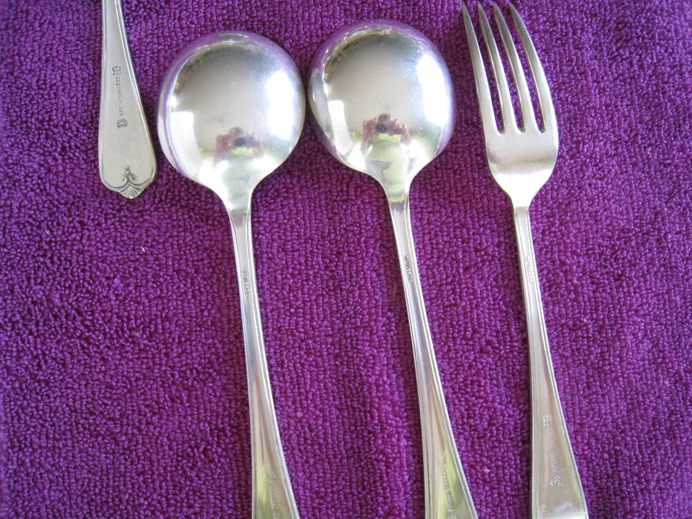Couverts m&eacute;tal argent&eacute; William Page &amp; Co Birmingham XIXe Cuisine
