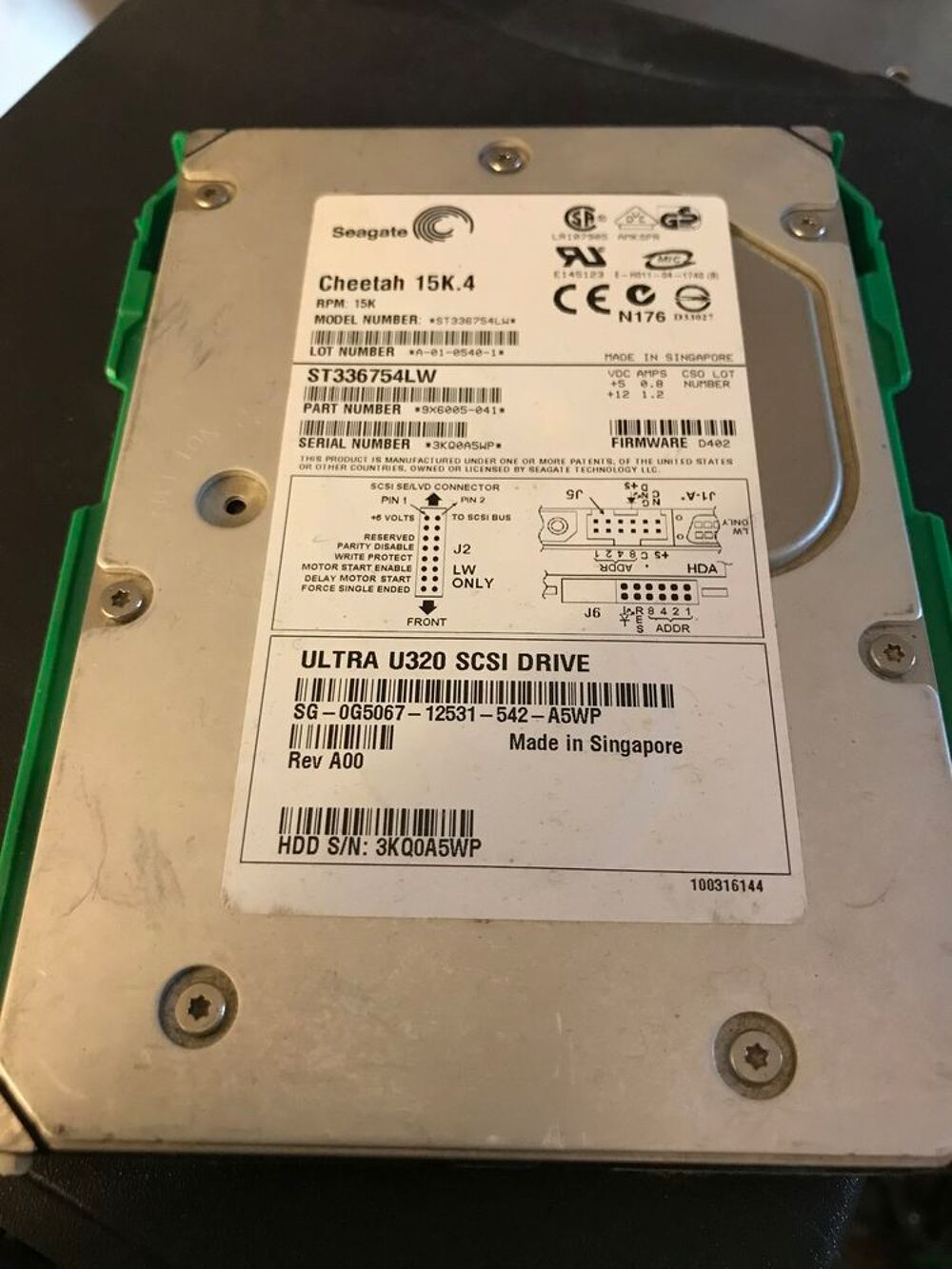 Seagate Cheetah 15k.4 37 Go, Interne, 15000 rpm, 3,5 (st3367 Matériel informatique