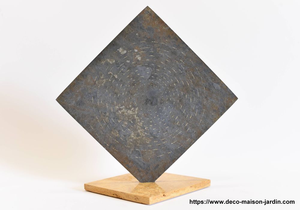 Peinture en Or sur Ardoise d'Indon&eacute;sie - Tableau D&eacute;coration Décoration