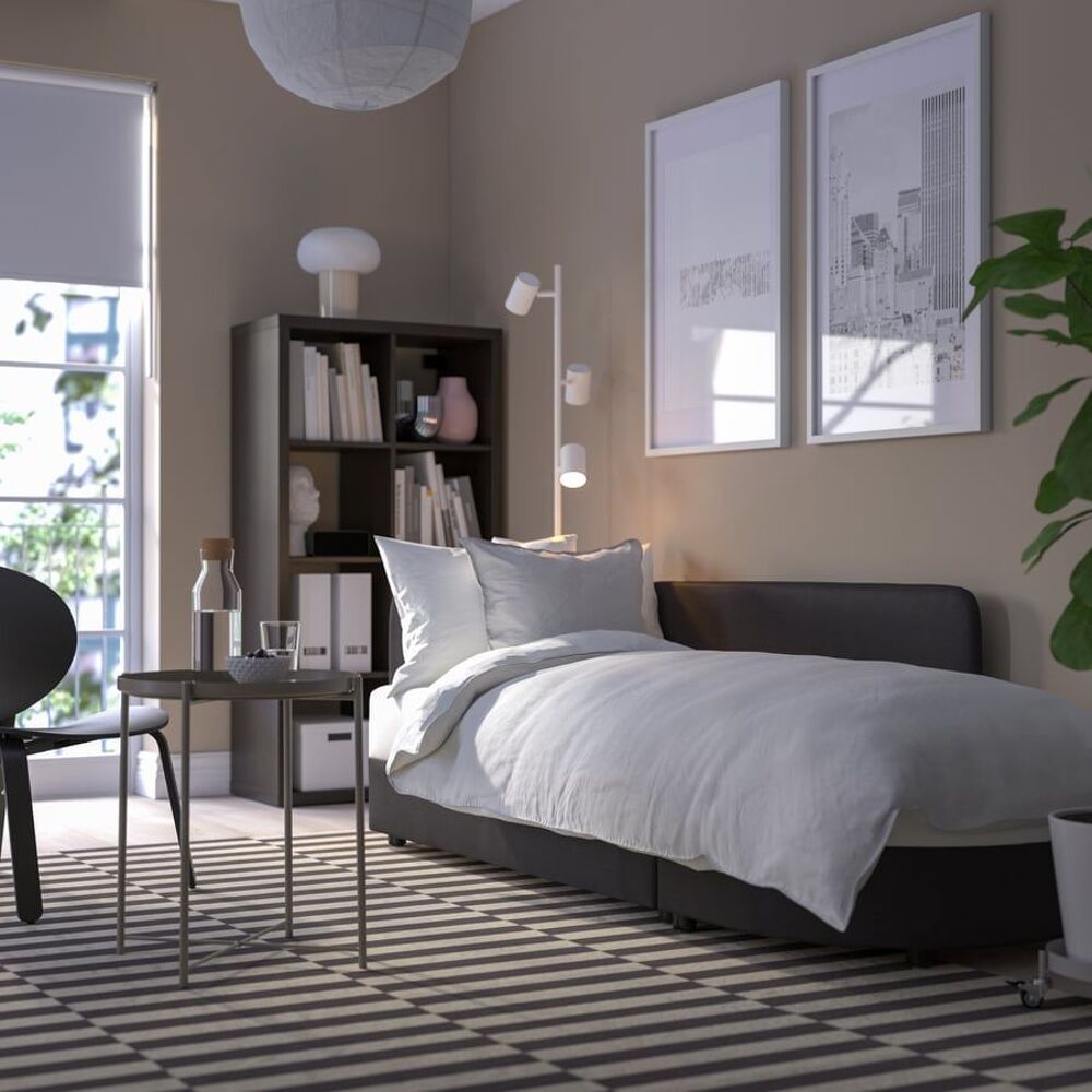 Canap&eacute; convertible IKEA 2 places-Gris fonc&eacute;- Tr&egrave;s bon &eacute;tat Meubles
