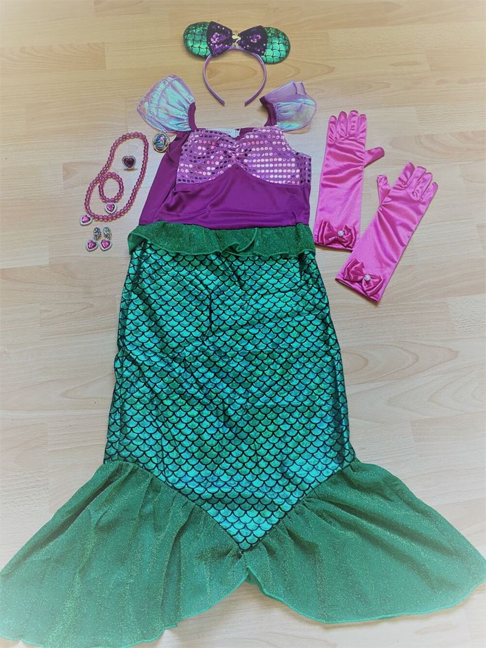 Sandales De Princesse Gelée – Talon 4,5 Cm – Sirène Et Fée – PVC Transparent Violet Nacré – Déguisement Enfant