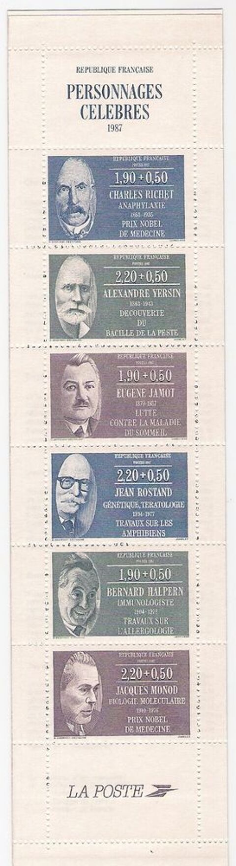 Carnet de timbres 1987 2 Foncine-le-Haut (39)