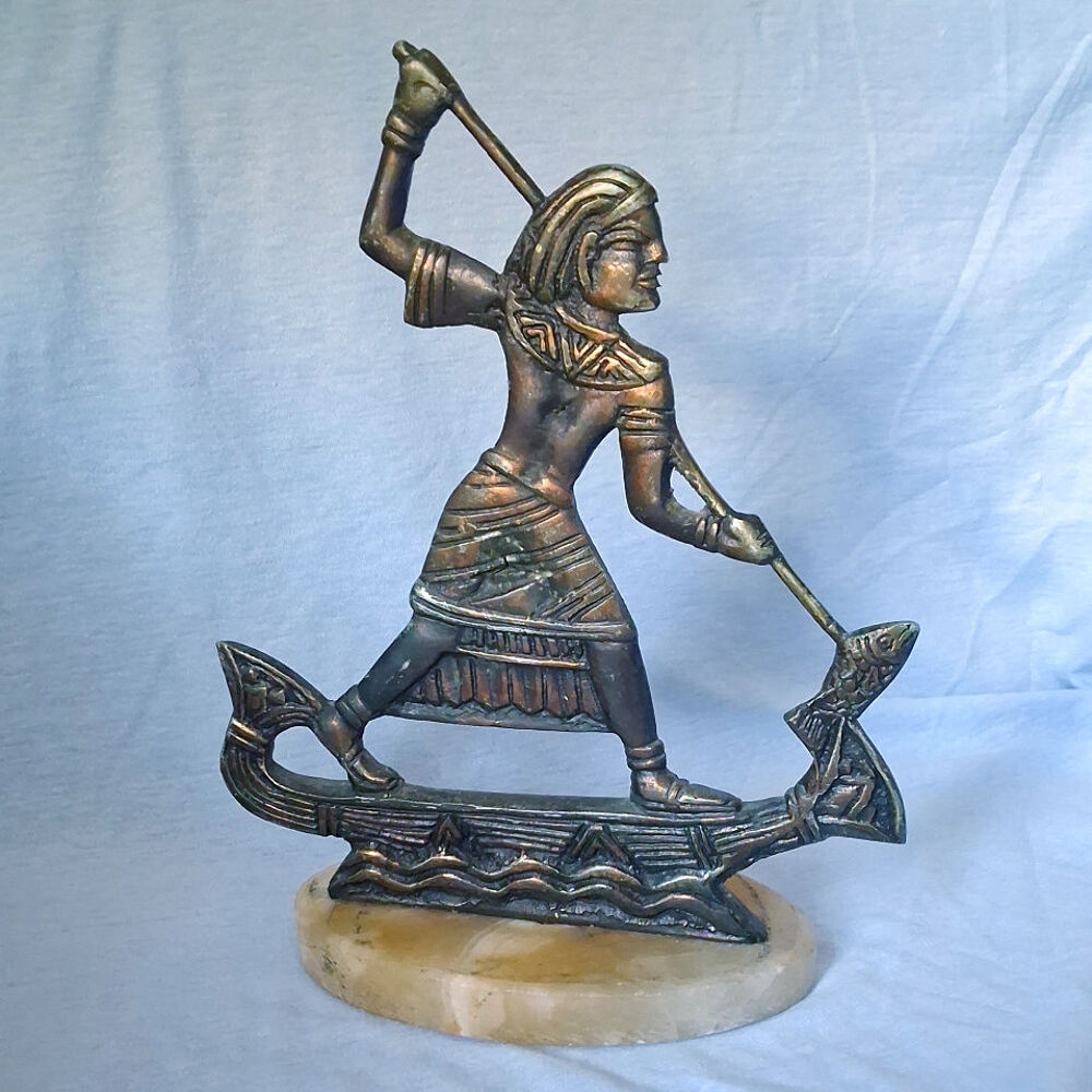 Statuette p&ecirc;cheur, scribe d'&Eacute;gypte Décoration