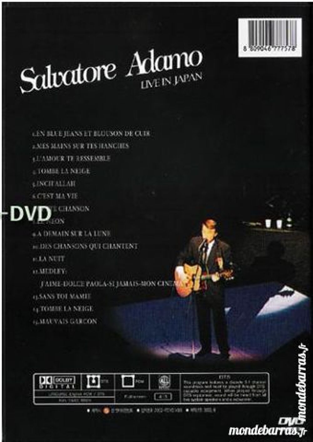 SALVATORE ADAMO LIVE IN JAPAN DVD et blu-ray