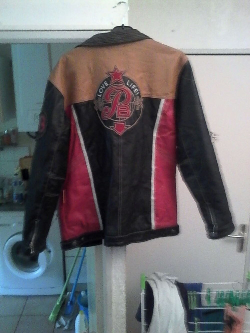 Blouson cuir moto vintage POLAR BEAR Vêtements