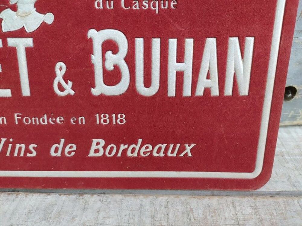 Ancien Carton Publicitaire Vins de Bordeaux Audinet et Buhan 