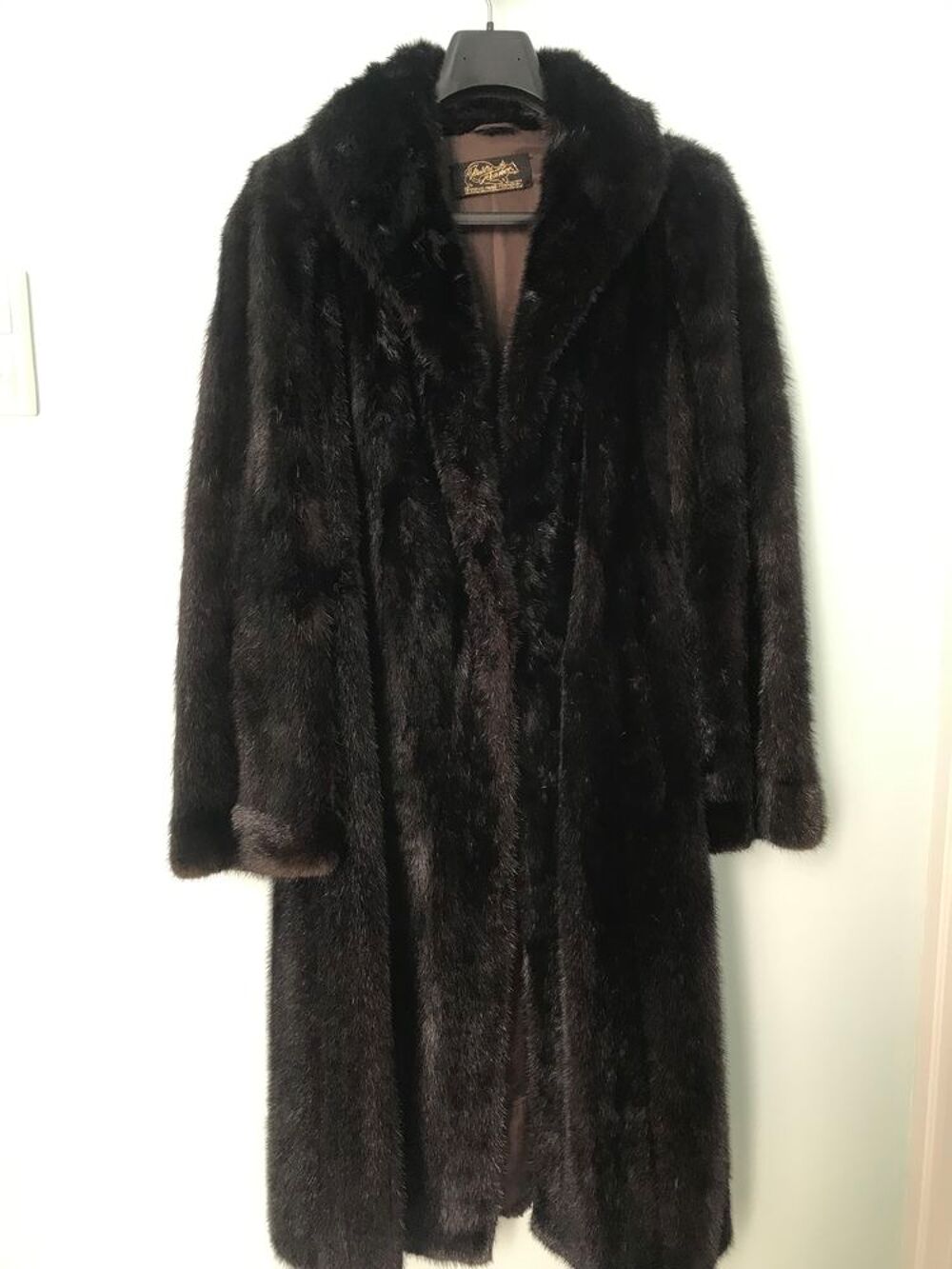 Manteau en vison noir Vêtements