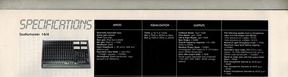 Table de mixage studio master Audio et hifi