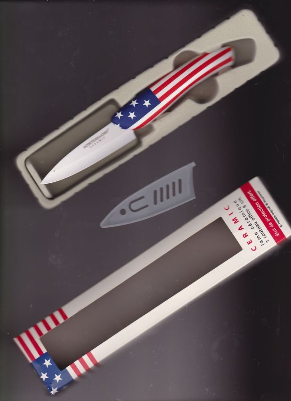 Le couteau du chef (ceramic) motif USA Cuisine