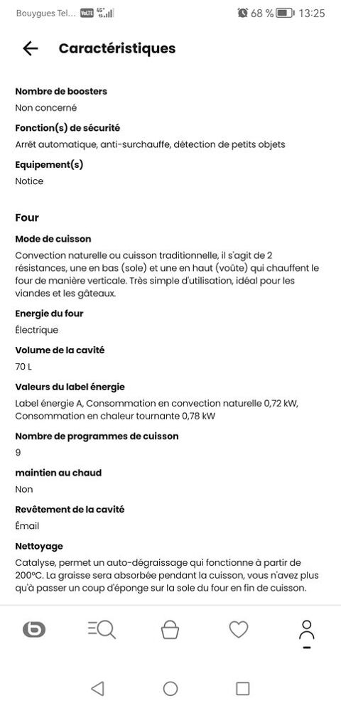 Cuisinire induction boulanger 450 Romainville (93)