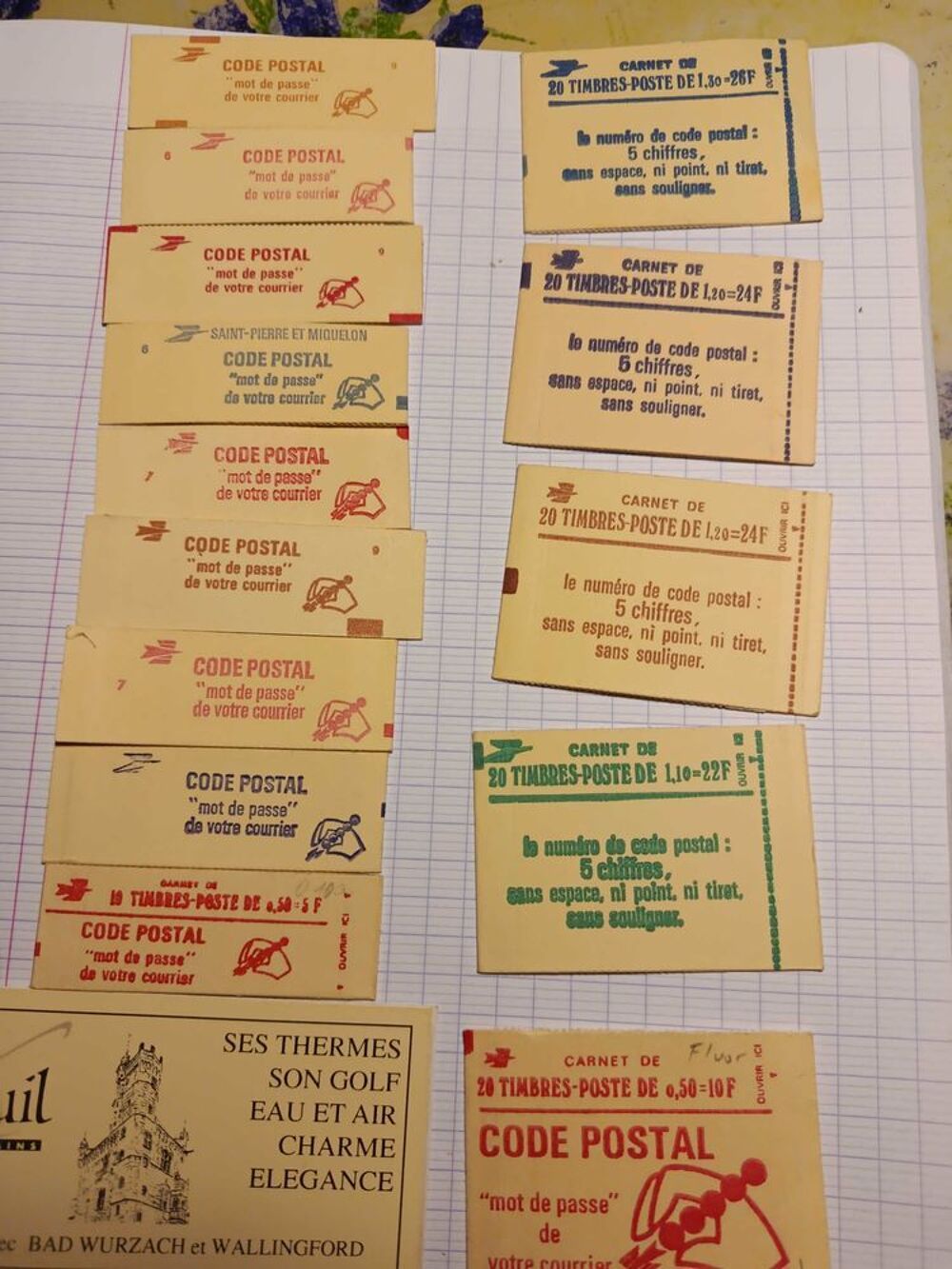 carnet de timbres collection 