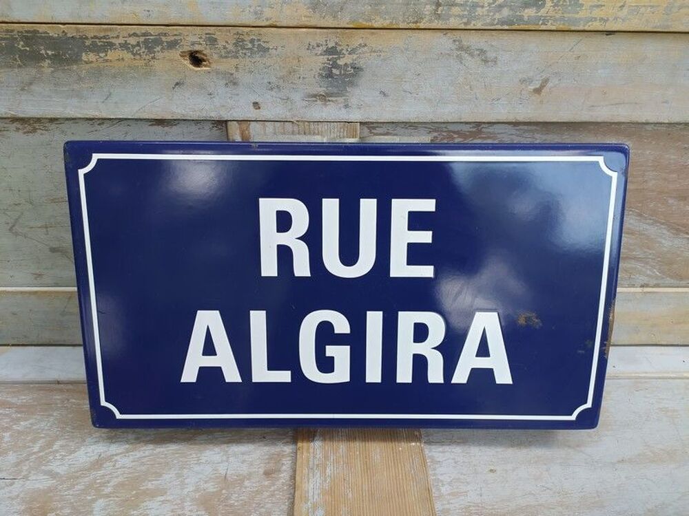 Ancienne Plaque &Eacute;maill&eacute;e Rue Algira 
