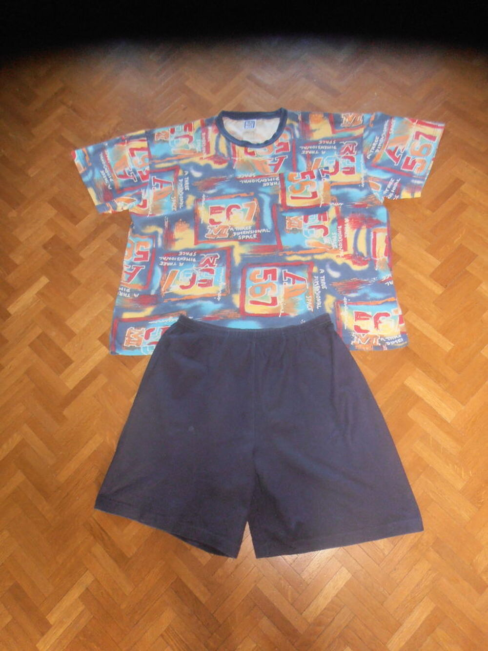 Pyjama court Bleu Nuit (93) Vêtements