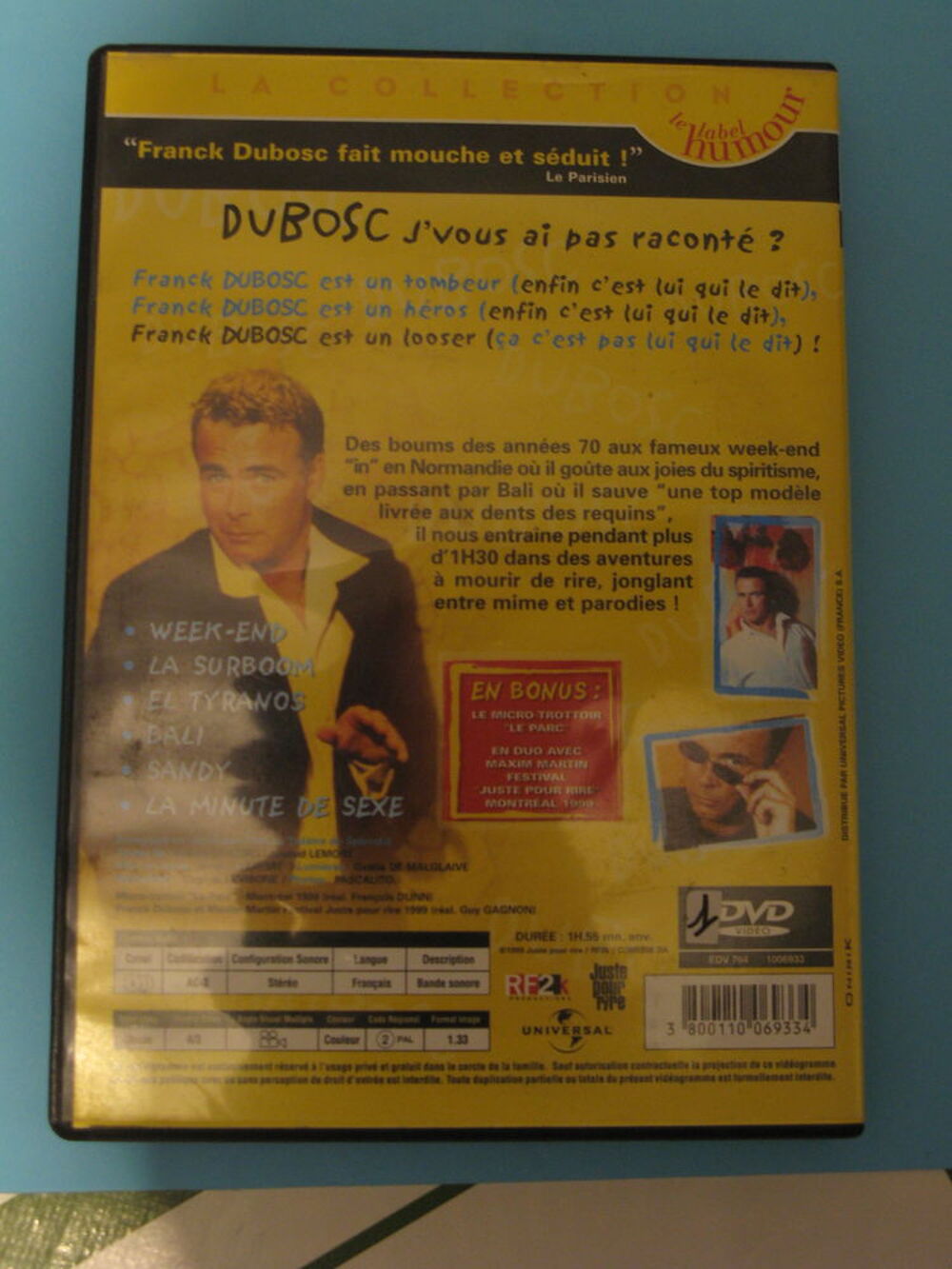 Dubosc j'vous au paS racont&eacute; ? DVD et blu-ray