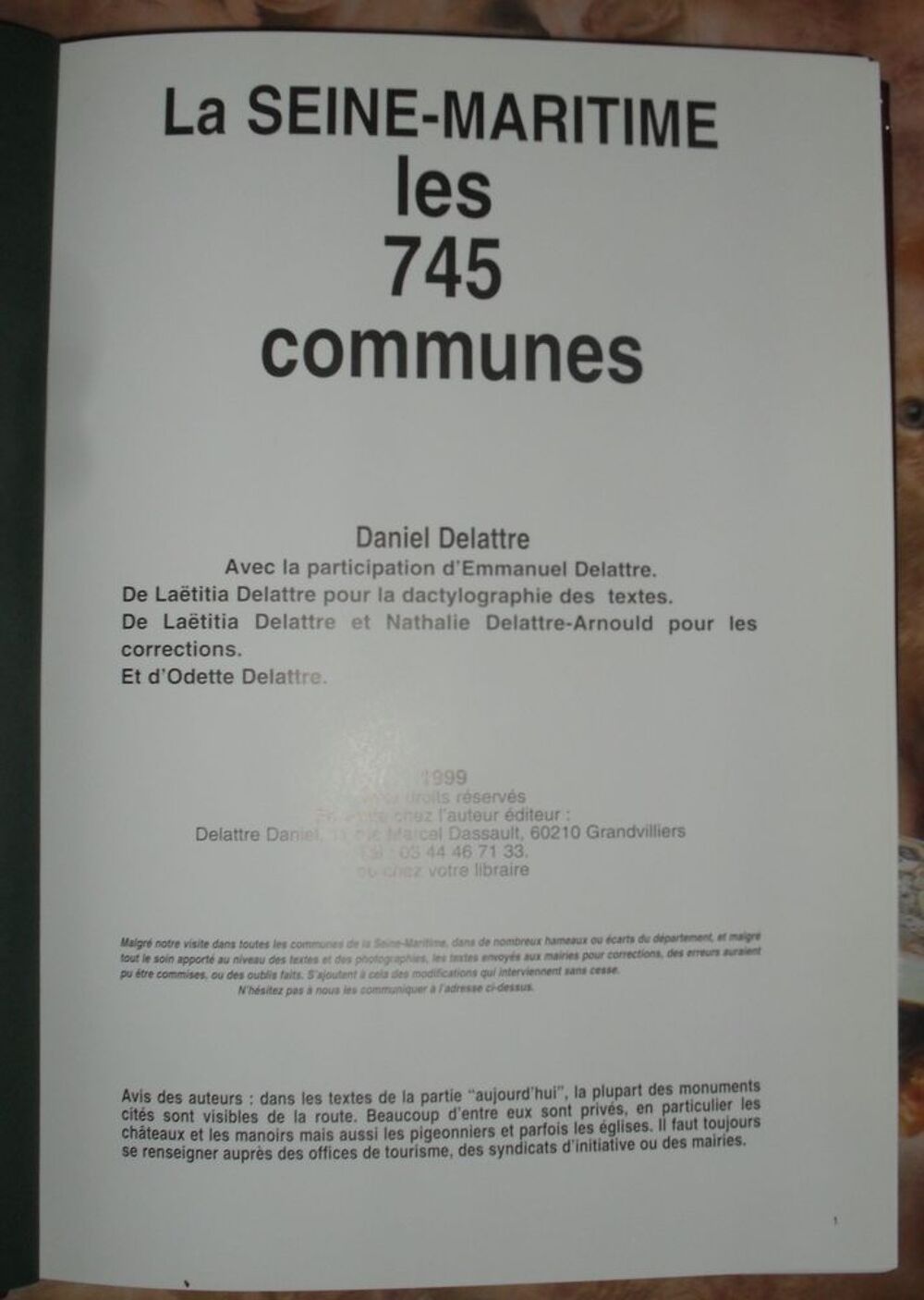 La Seine-Maritime les 745 communes Livres et BD