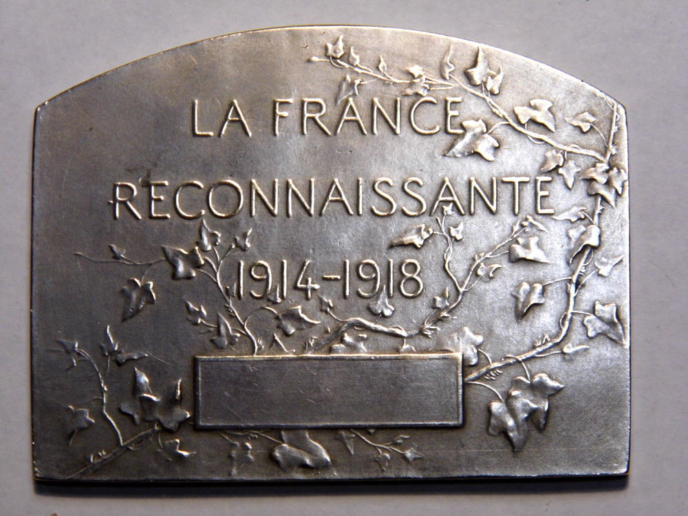 Medaille 14-18 bronze FRANCE RECONNAISSANTE STERN WW1 