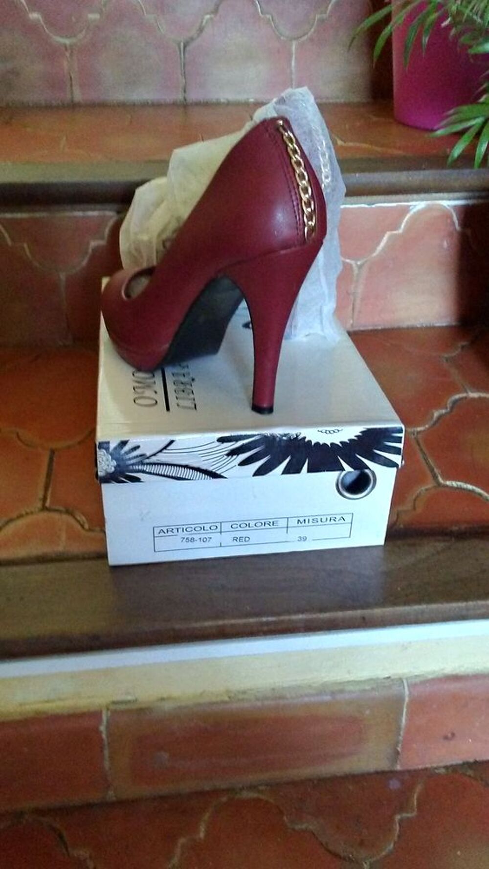 Escarpins bordeaux Talons hauts T39 Chaussures