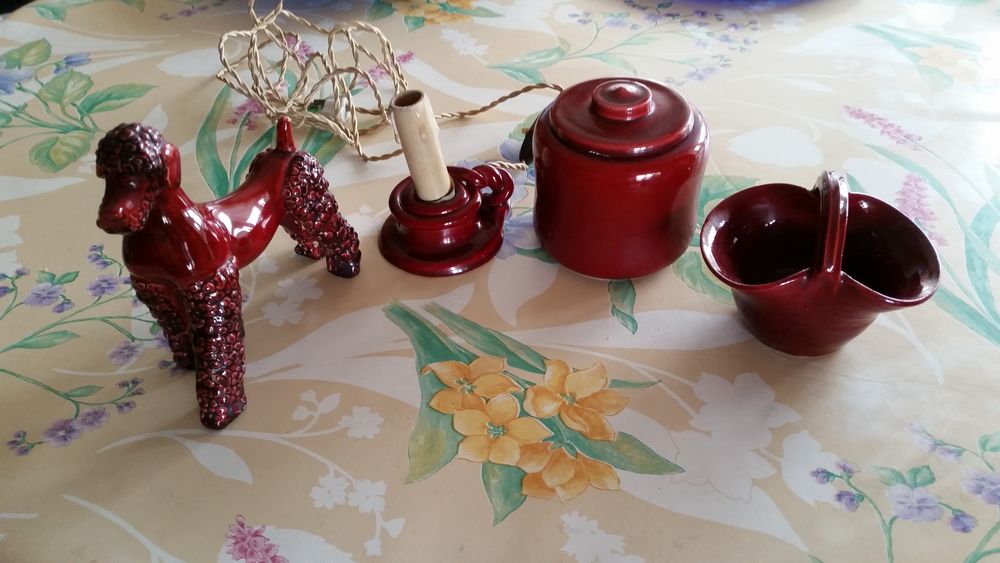 Ensemble ceramique 4 pieces decoratives Décoration