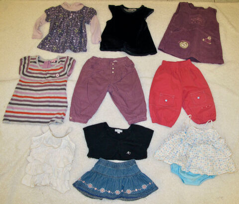 Lot de 10 vtements fille 12mois 8 Marolles (41)