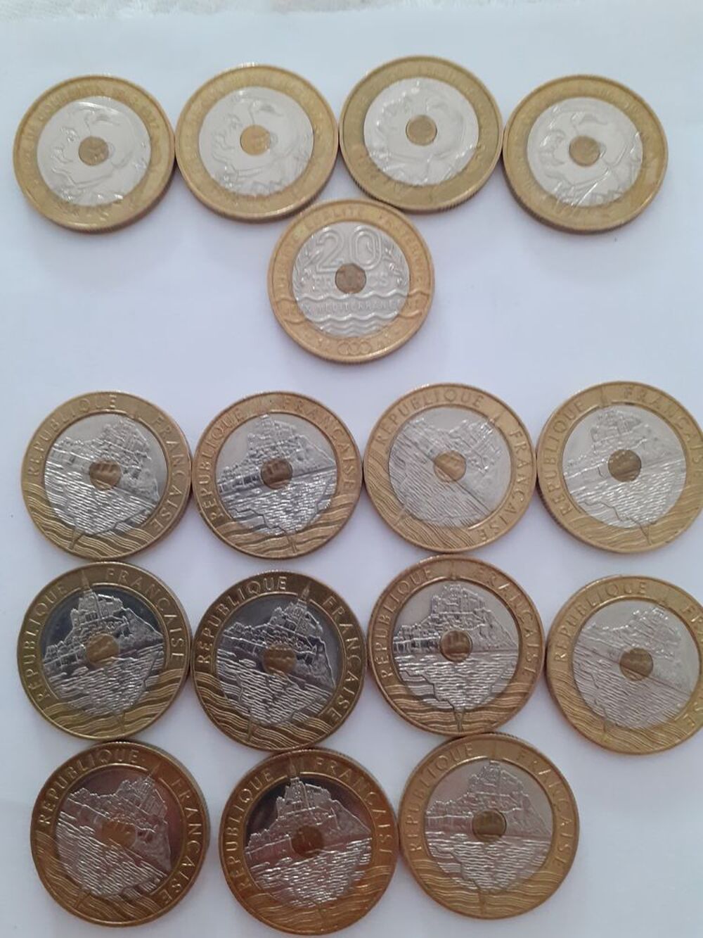 PIECES DE MONNAIE 10 ET 20 FRANCS 