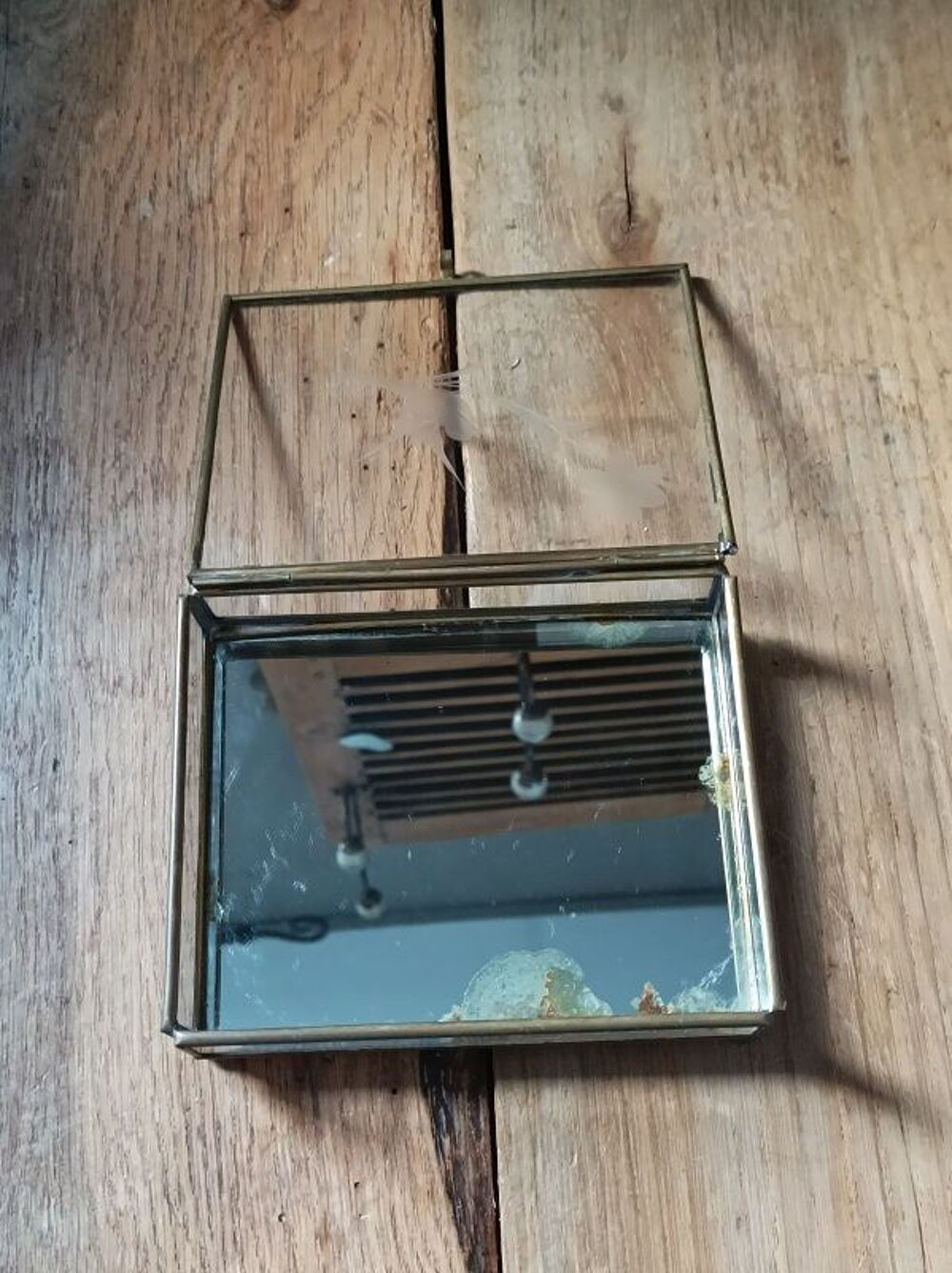 Boite bijoux mosa&iuml;que verre vitraux D&eacute;co Oiseau grav&eacute; dpc Décoration
