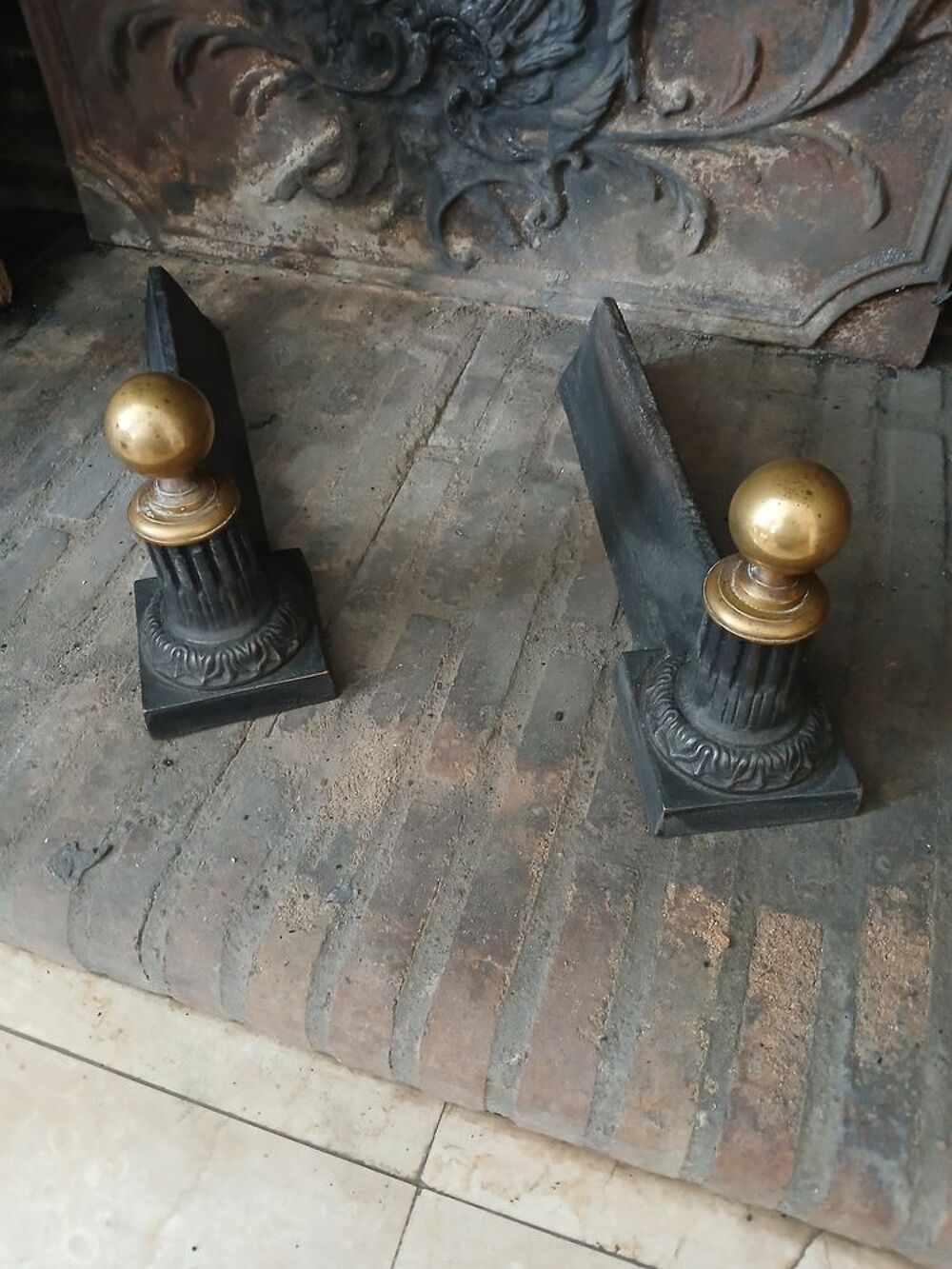 Chenets de chemin&eacute;e Décoration