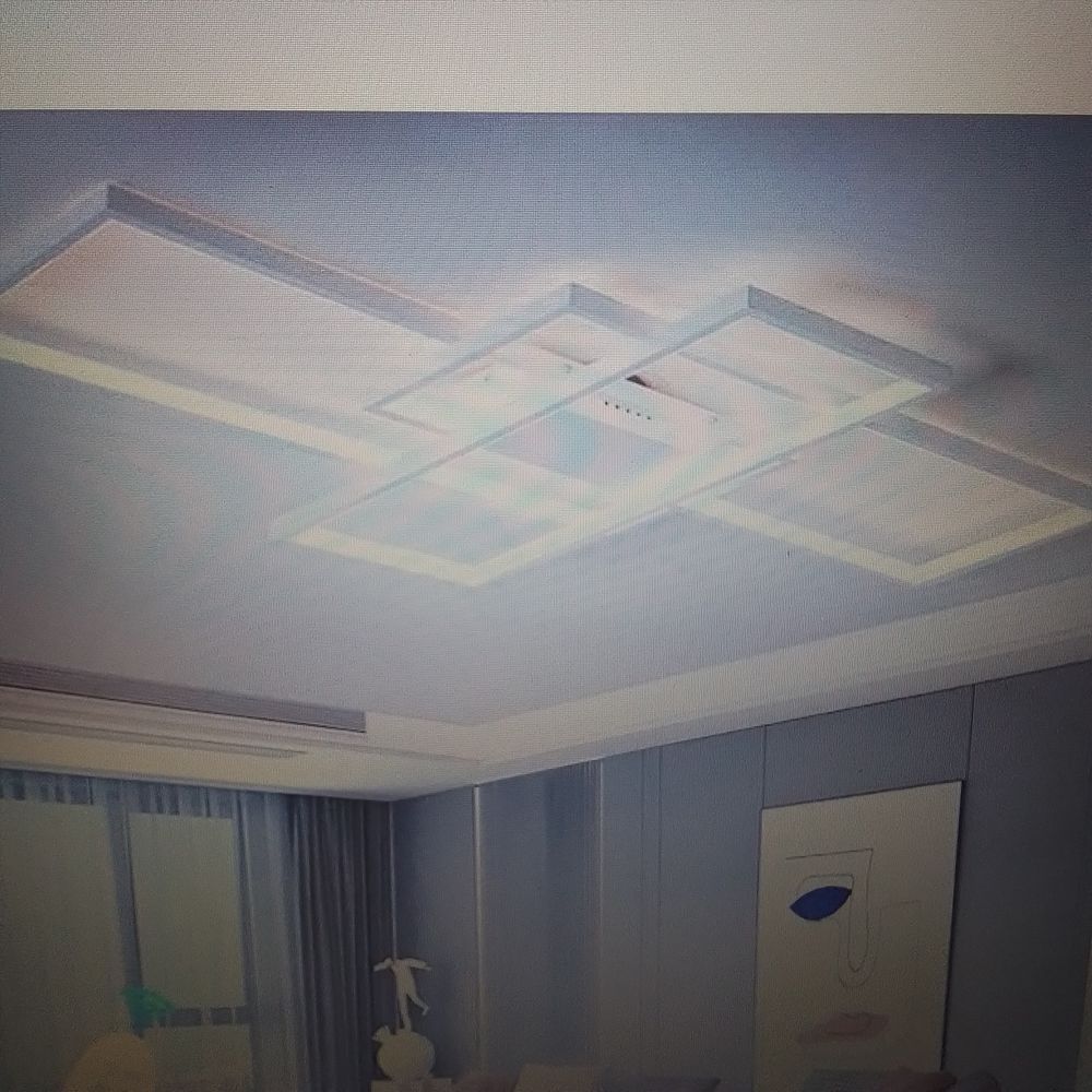2 plafonniers moderne Led rectangulaire 90 l x 50 L Décoration