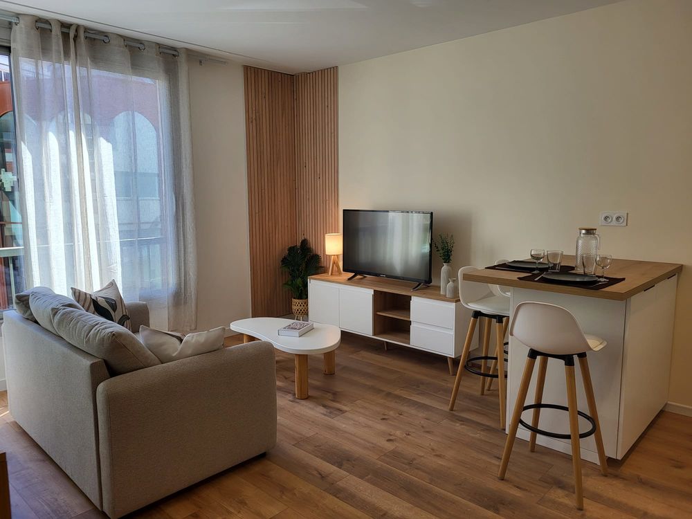 Location Appartement T1 meublé lumineux entièrement rénové en hyper centre à Pau Pau
