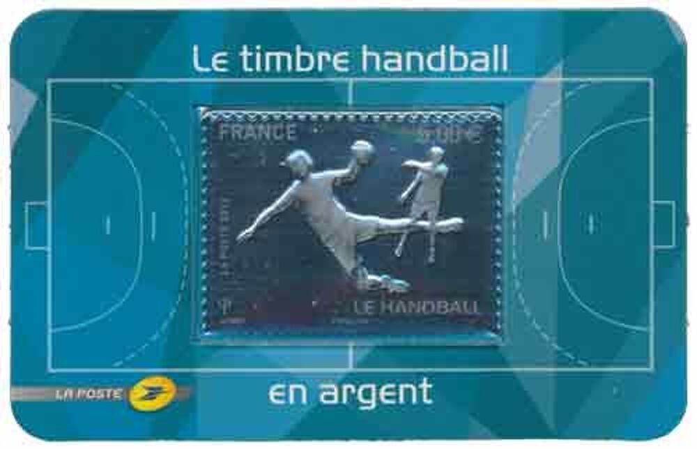 LOT 2 TIMBRES ARGENT 2011 RUGBY 2012 HANDBALL 