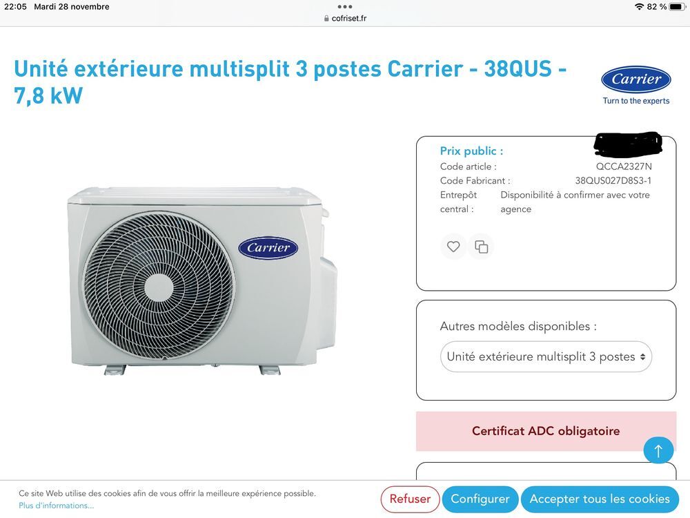 Clim r&eacute;versible Bricolage