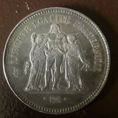 Piece 50 franc argent  1974 30 Villeurbanne (69)