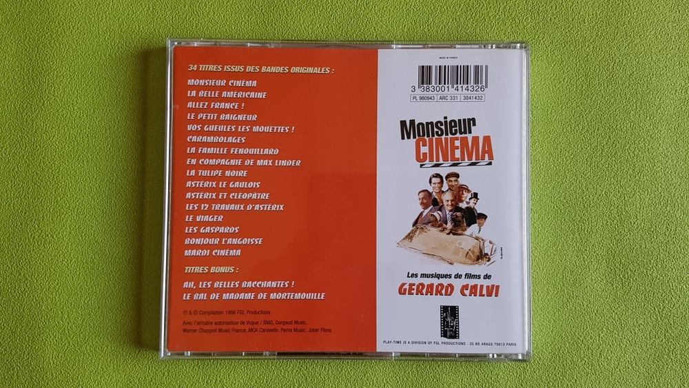 MONSIEUR CIN&Eacute;MA CD et vinyles