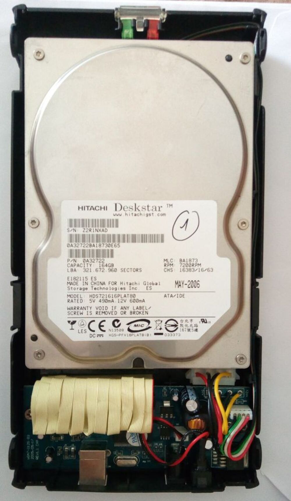 boitier externe avec disque dur de 164GB Matériel informatique