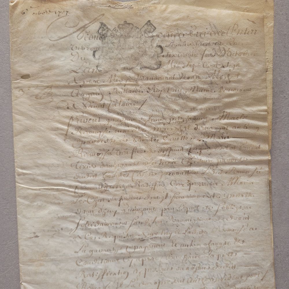 PARCHEMINS XVII ET XVIII i&egrave;me si&egrave;cles (Sarthe) . 