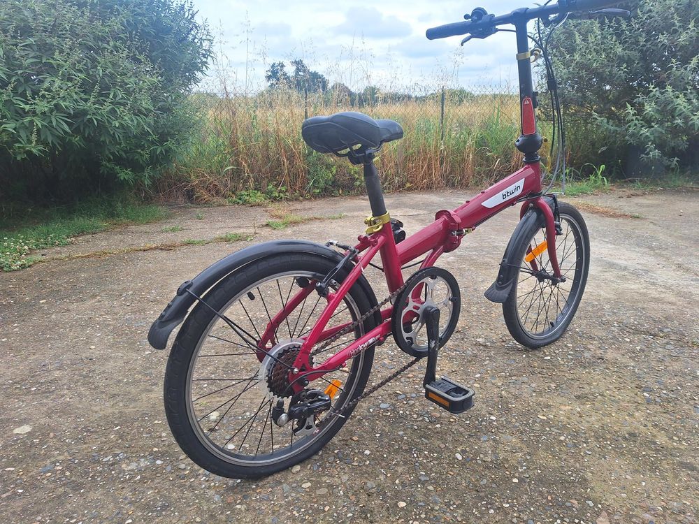 : V&eacute;lo pliant Btwin Hoptown 5 Femme Rose - Id&eacute;al po Vélos
