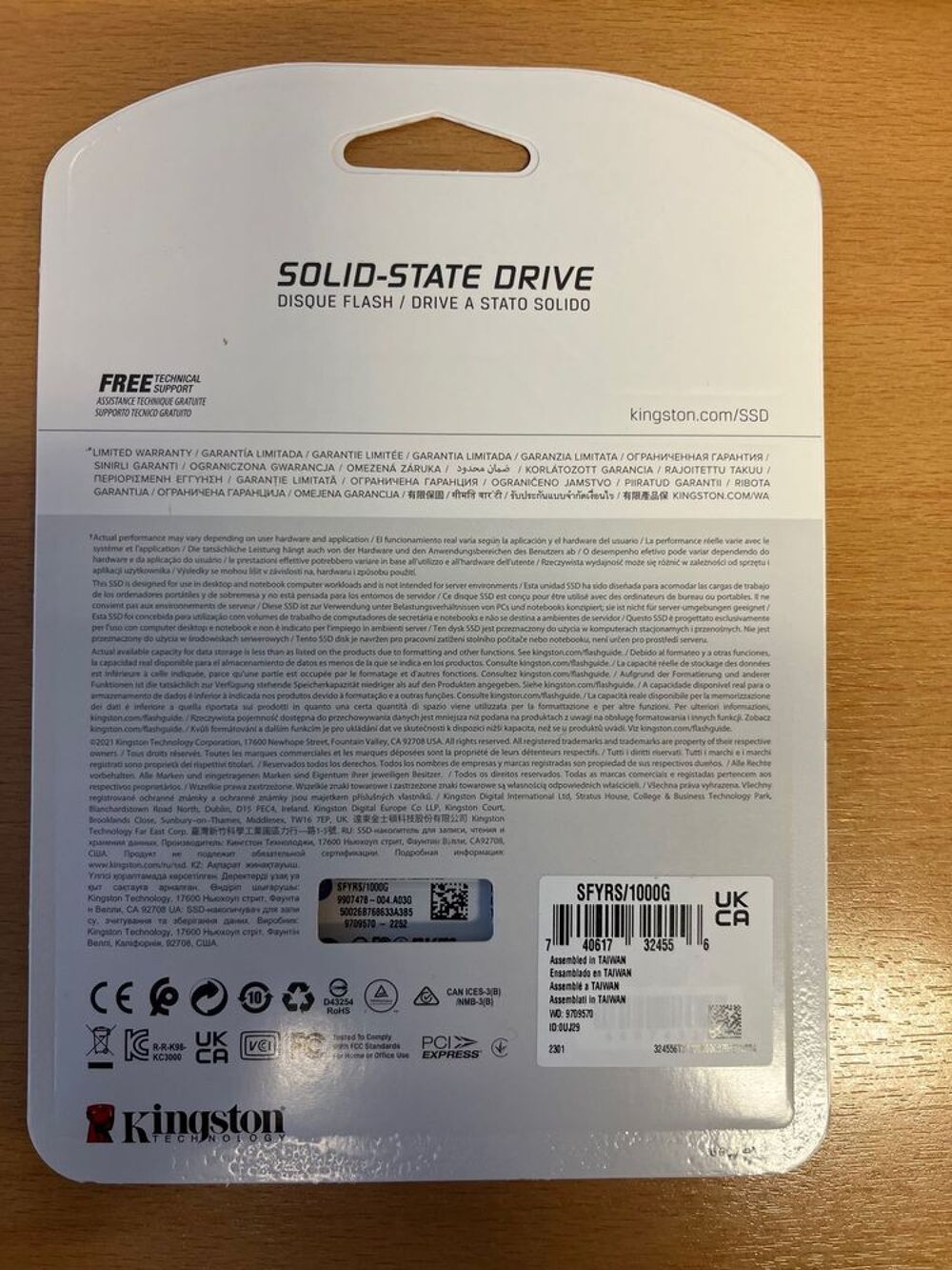 Disque Dur SSD kingston fury NVMe M2 1 TB Matériel informatique