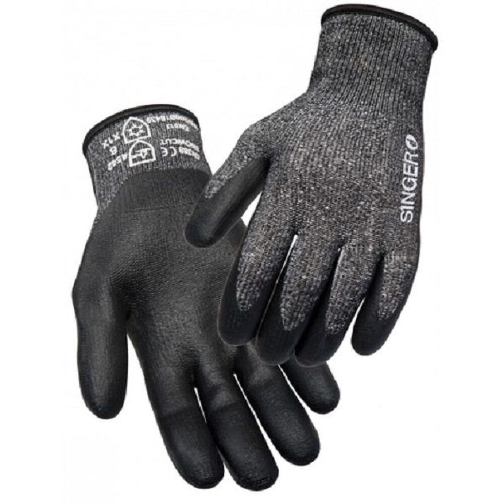 7 Paire Gant DE TRAVAIL Anti coupure et Froid SINGER enduit nitrile FOURREE 9 Bricolage