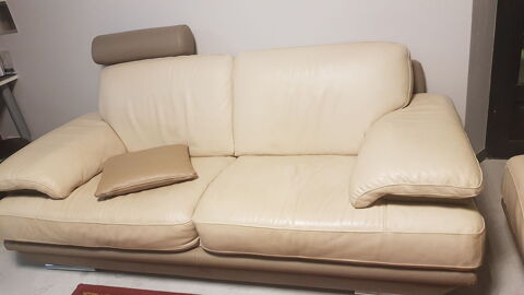 Canape 3 et 2 places fixe cuir 350 Laroque-des-Albres (66)