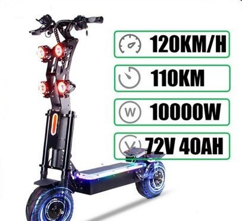 Trottinette &Eacute;lectrique 10000W, 72V ? Jamais D&eacute;ball&eacute; - 110kmH Sports