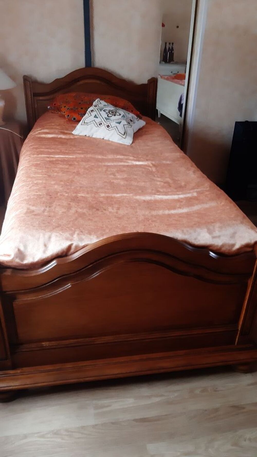 LIT en Ch&ecirc;ne + Sommier Neufs Meubles