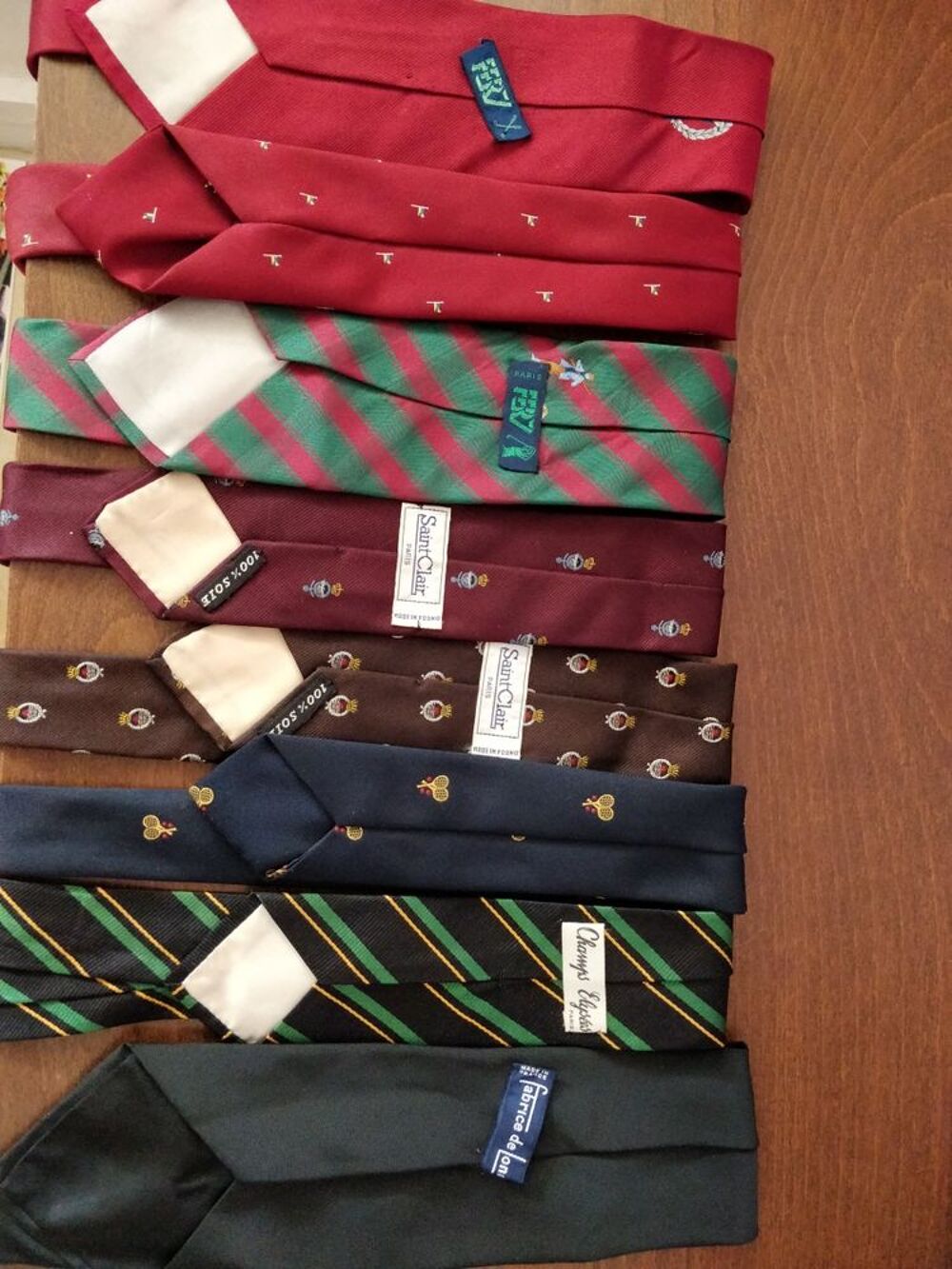 cravates vintage de marque 100% soie/silk Vtements