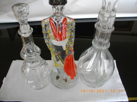 Lot de trois bouteilles décoratives Perros-Guirec (22)