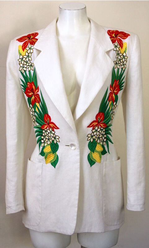 Veste brodée lin  ESCADA T.40 100 Issy-les-Moulineaux (92)