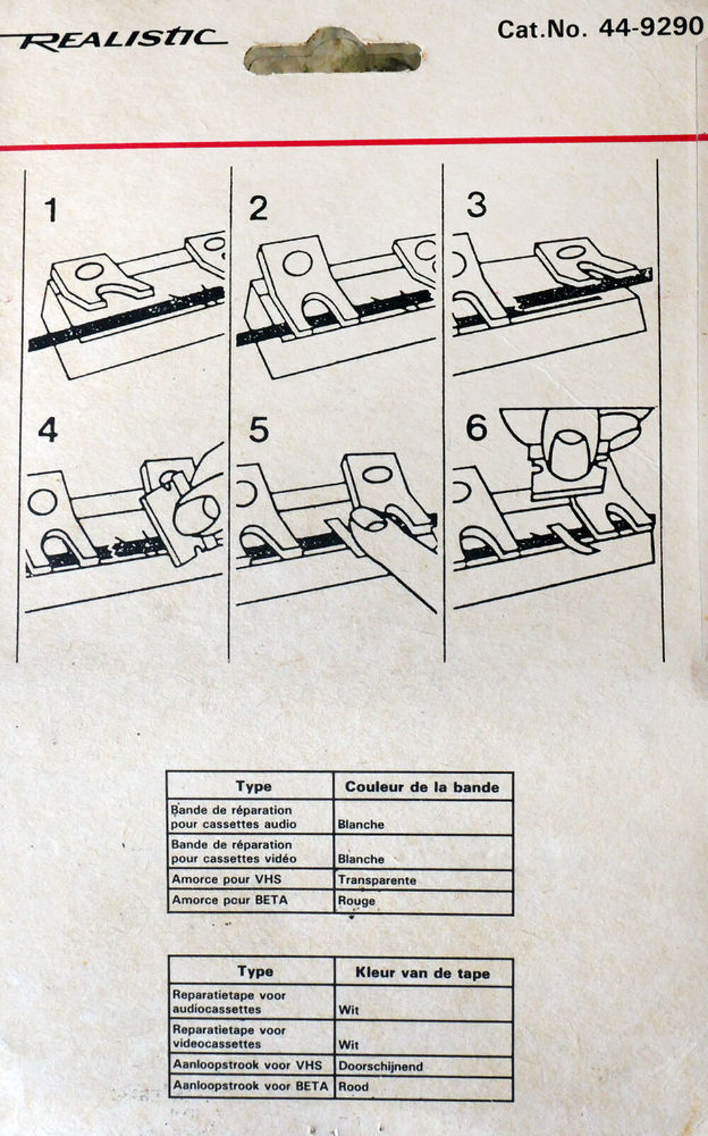 Kit de r&eacute;paration de cassettes vid&eacute;o VHS Photos/Video/TV