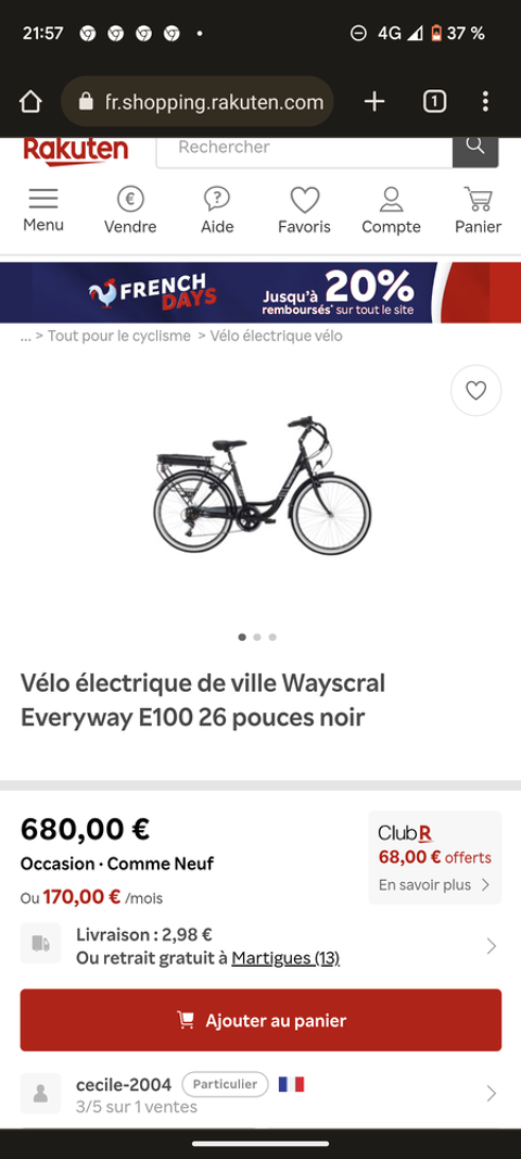 vlo lectrique 350 Wasquehal (59)