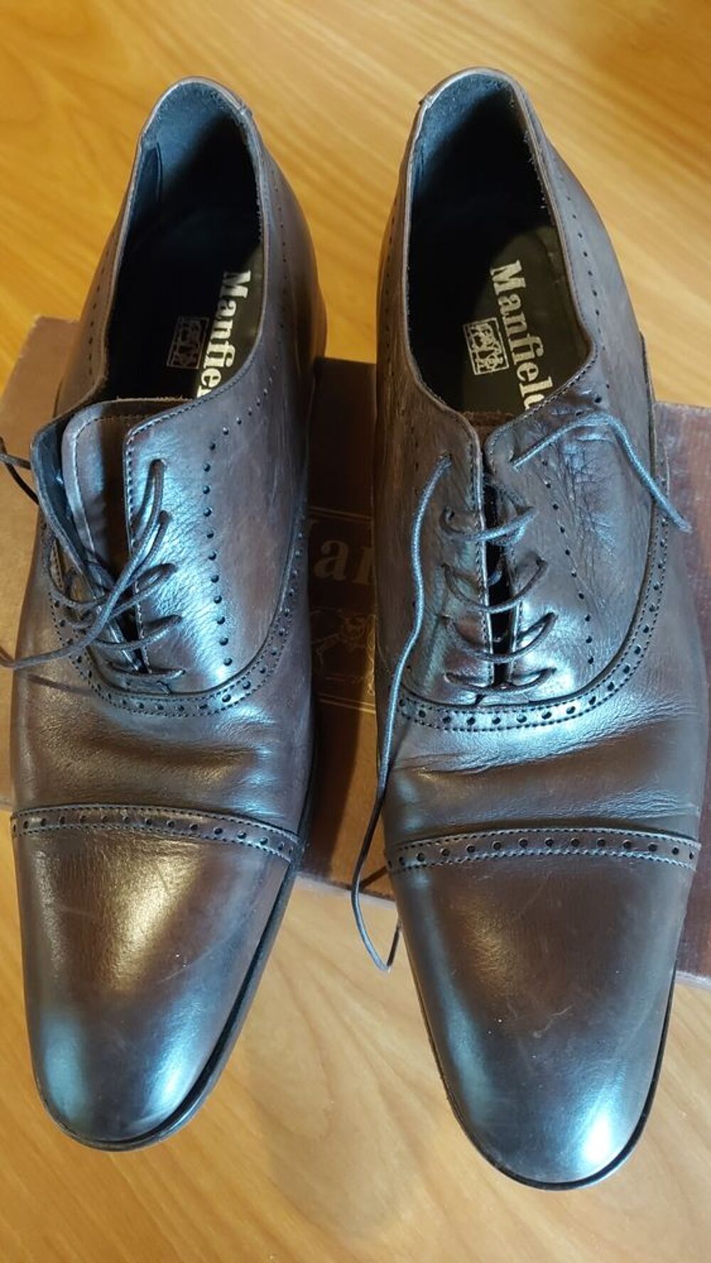 MANFIELD RICHELIEU HOMME MARRON 43 Chaussures