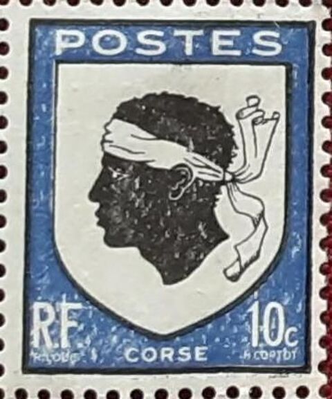TIMBRES � collection Corse 10c 1 Pontoise (95)