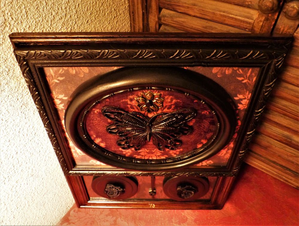 Tableau "BLACK METAL BUTTERFLY" Steampunk Décoration