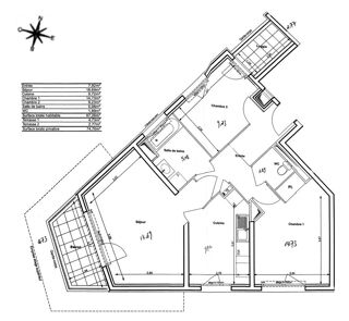  Appartement � vendre 3 pi�ces 68 m�